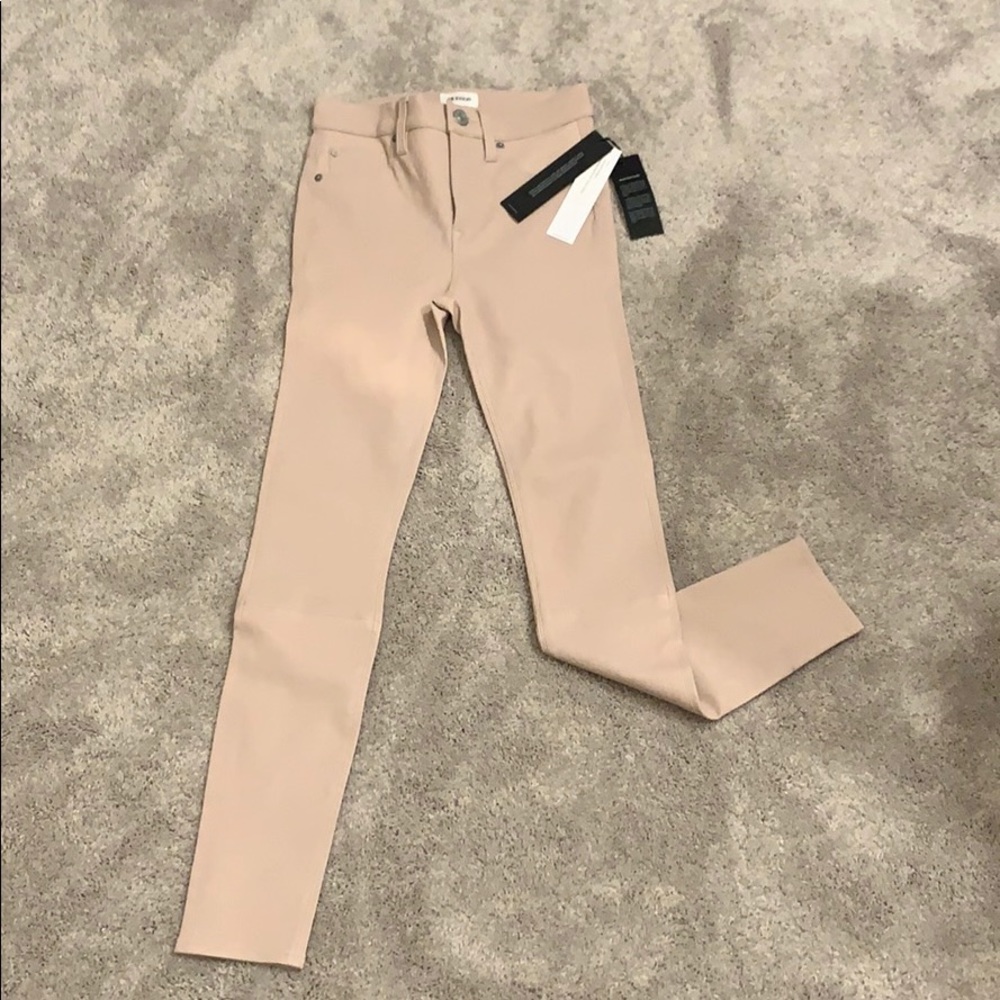 Hudson - Barbara high waist skinny leather jeans.